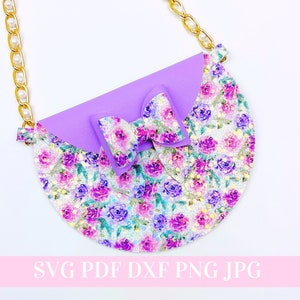 Sac à main pour tout-petits SVG - Sac à main pour tout-petits - Sac avec arc SVG - Pochette en faux cuir SVG - Modèle de sac à main pour filles - Modèle numérique - Fichier de coupe Cricut