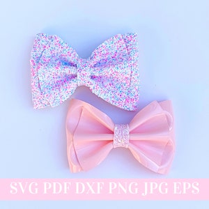 Pinch Hair Bow Template SVG -  Hair Bow SVG, PDF - Digital Template - Hair Bow Template - Cricut cut file - Silhouette cut file - Bow # 106