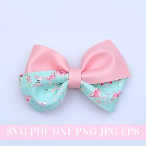 Pinch Hair Bow Template SVG -  Hair Bow SVG, PDF - Digital Template - Hair Bow Template - Cricut cut file - Silhouette cut file - Bow # 103