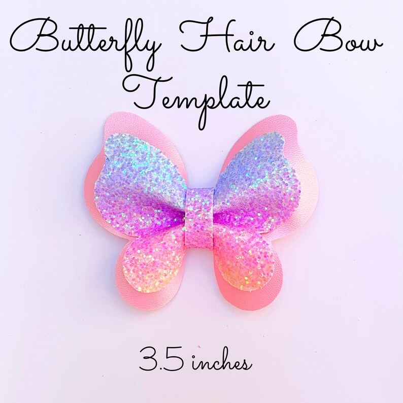 Download Butterfly Pinch Hair Bow SVG Template Hair Bow SVG PDF | Etsy