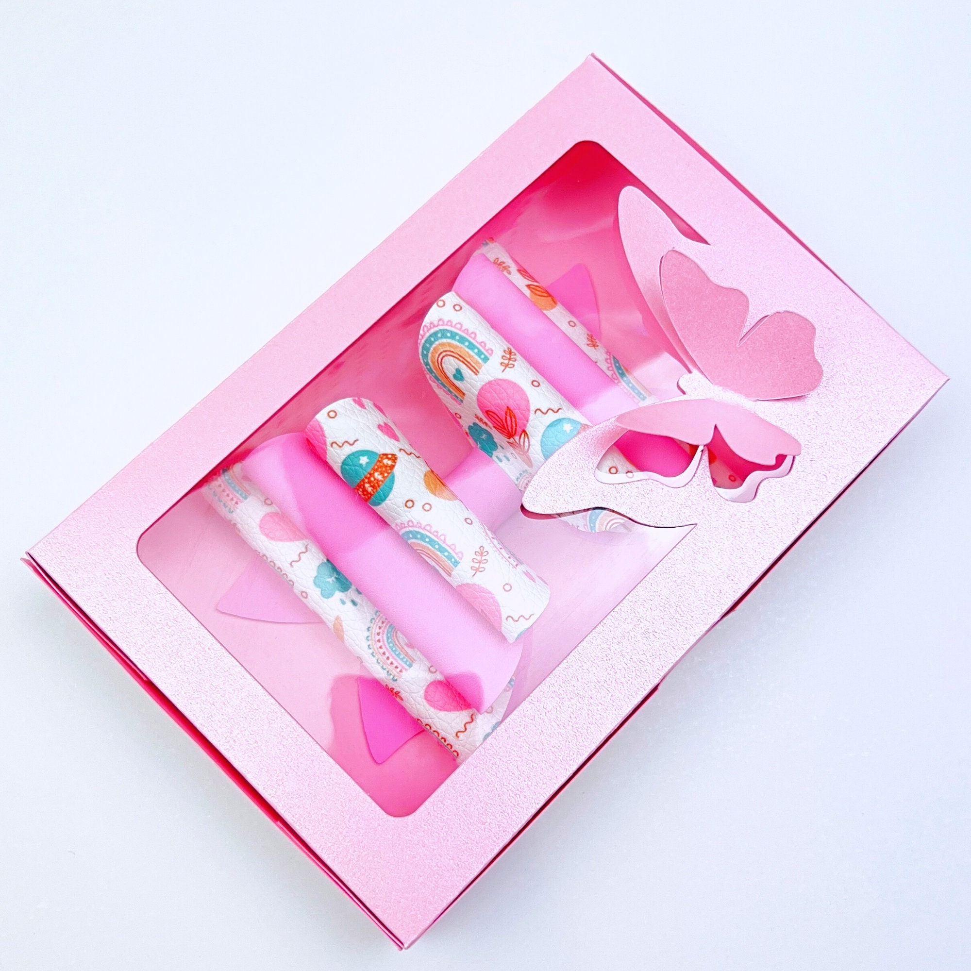 Butterfly Bow Box Template - Hair Bow Box SVG, PDF - Gift Box Template ...