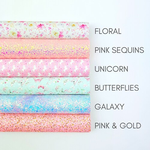 Glitter Fabric for Hair Bows A4 Sheet Faux Leather Fabric Etsy
