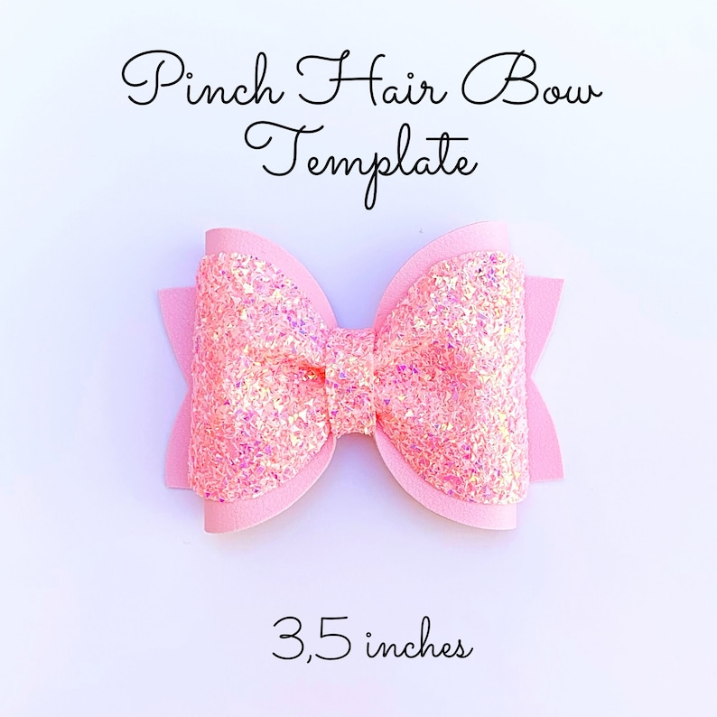 Download Pinch Hair Bow Template SVG 35 inches Hair Bow SVG PDF | Etsy