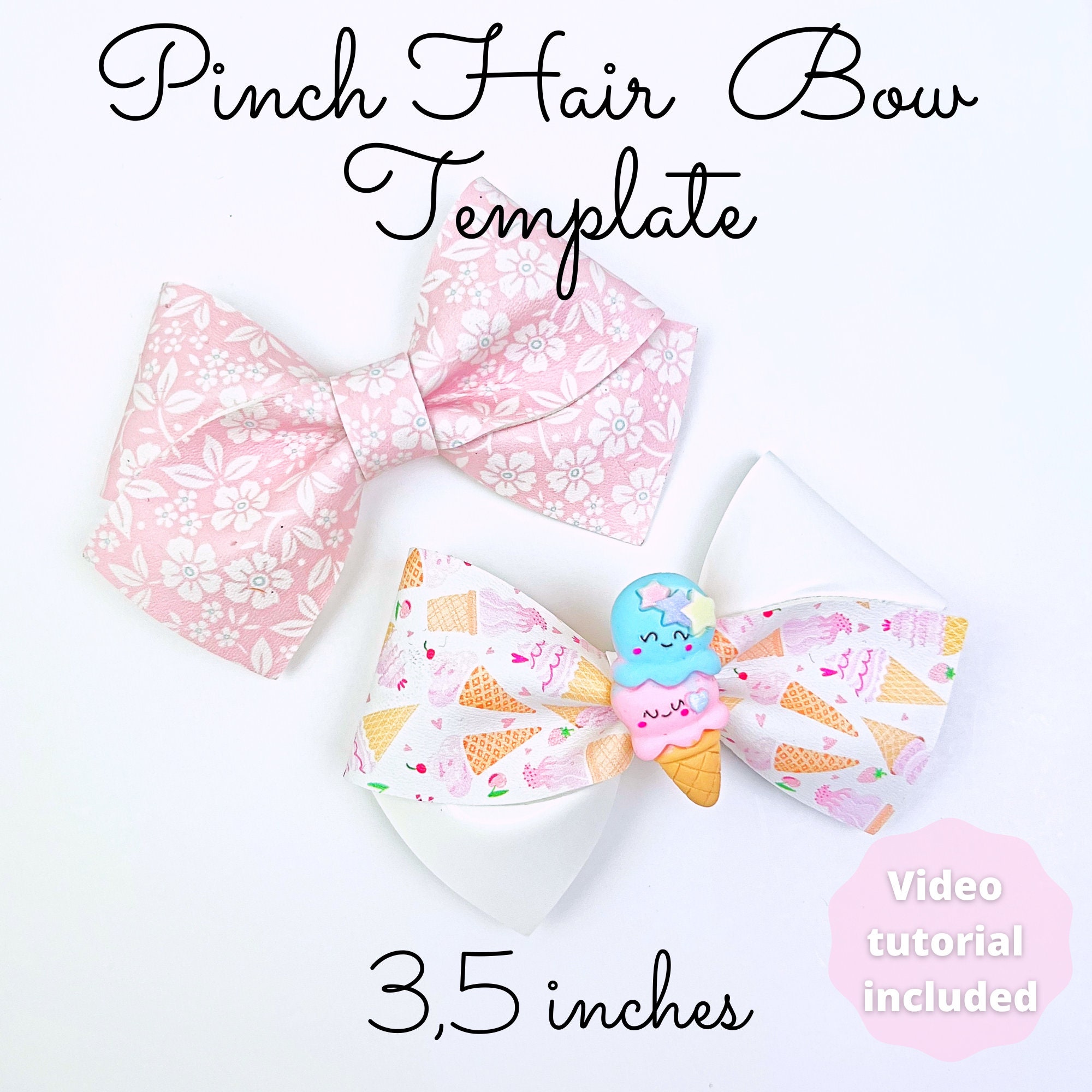 Pinch Hair Bow Template SVG - Hair Bow SVG, PDF - Digital Template ...