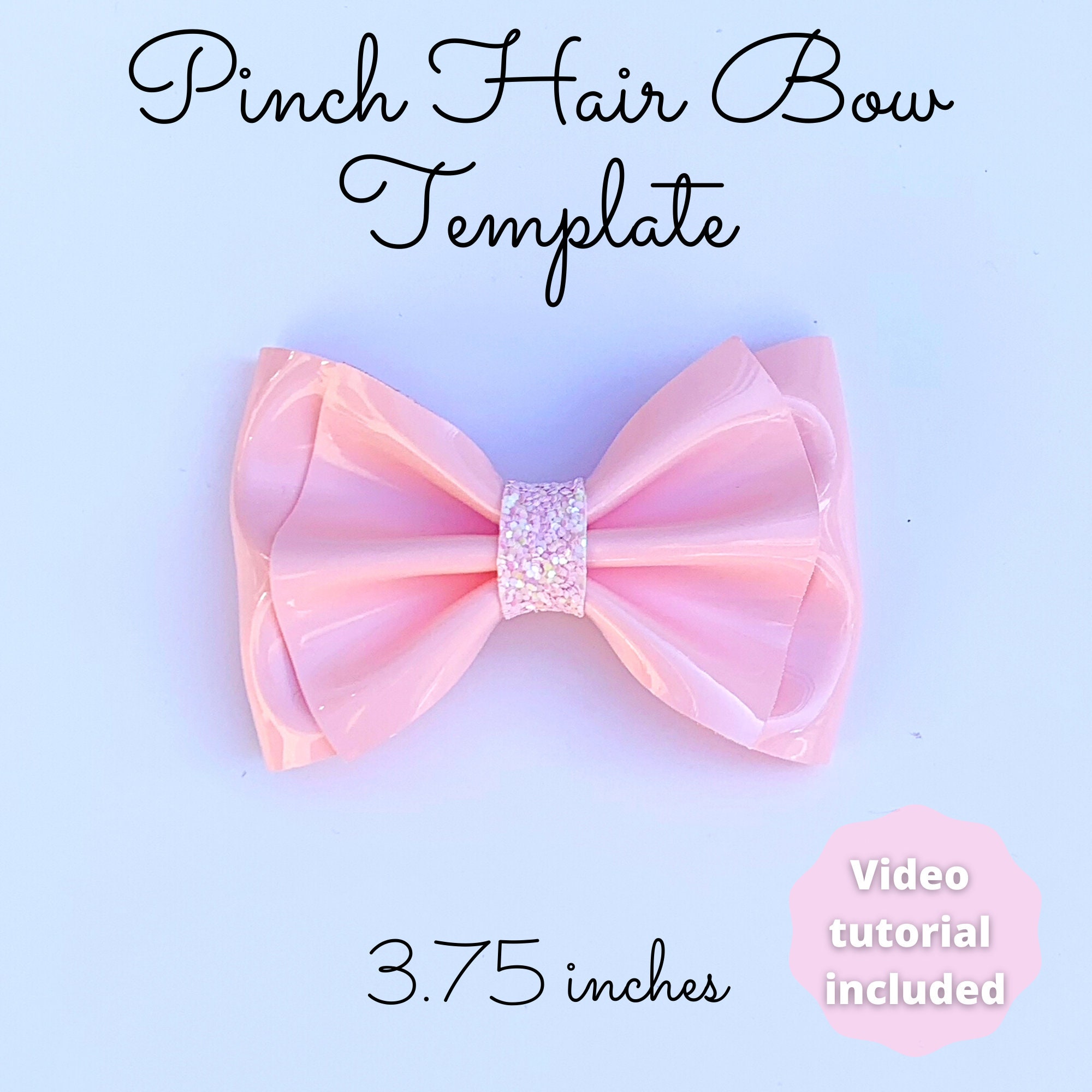 Pinch Hair Bow Template SVG Hair Bow SVG PDF Digital Etsy UK