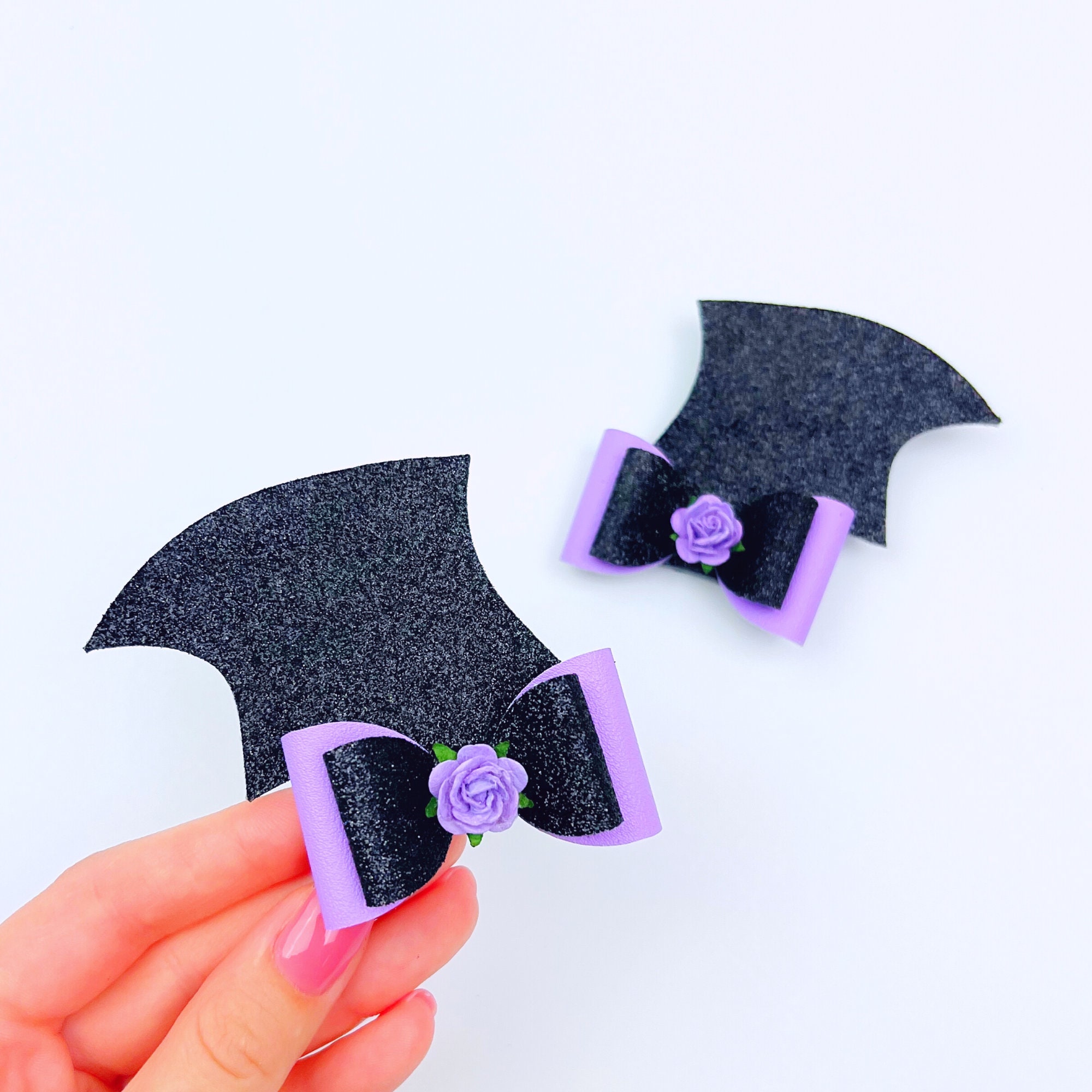Bat Wings Hair Clips SVG - Halloween Hair Clip SVG, PDF - Digital ...
