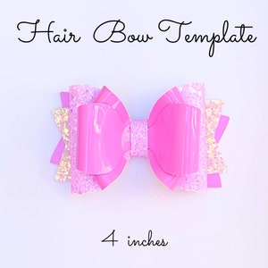 Hair Bow Template SVG Hair Bow SVG, PDF Digital Template Hair Bow ...