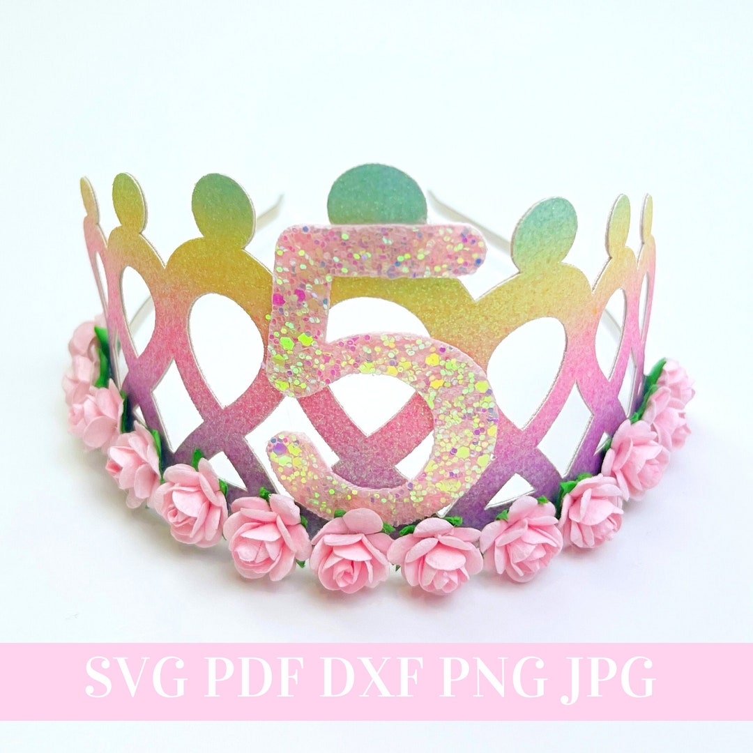 Birthday Crown Template SVG Digital Template Birthday Crown Hair Clip