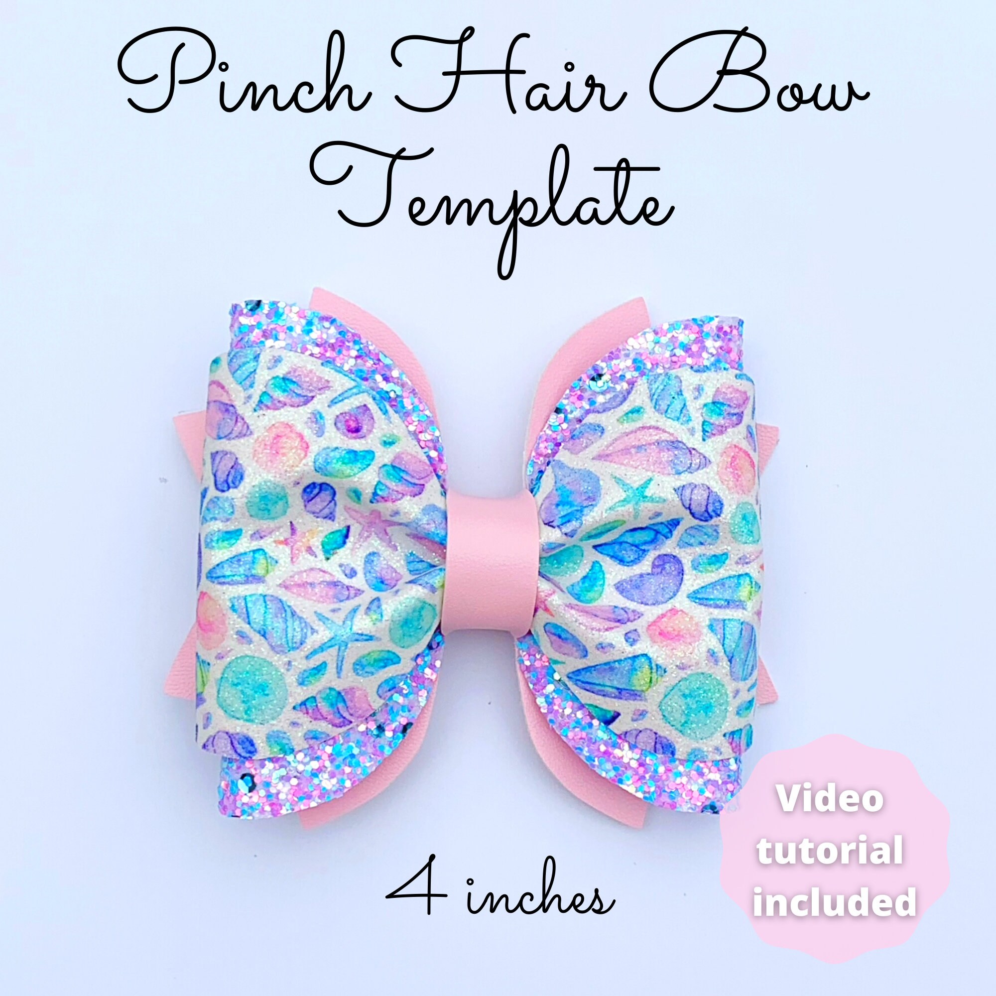 Pinch Hair Bow Template SVG - Hair Bow SVG, PDF - Digital Template ...