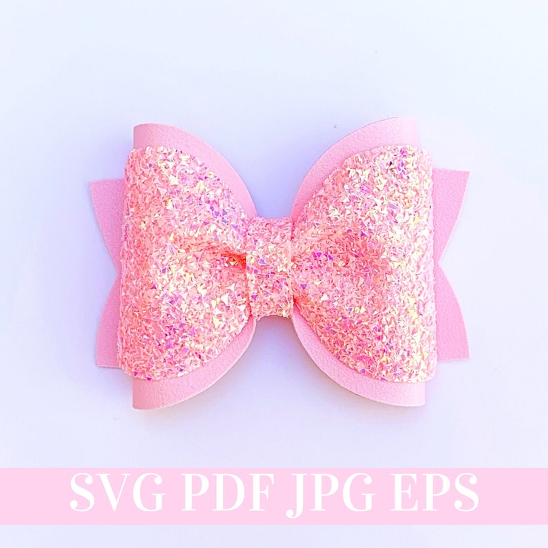 Download Pinch Hair Bow Template SVG 35 inches Hair Bow SVG PDF | Etsy