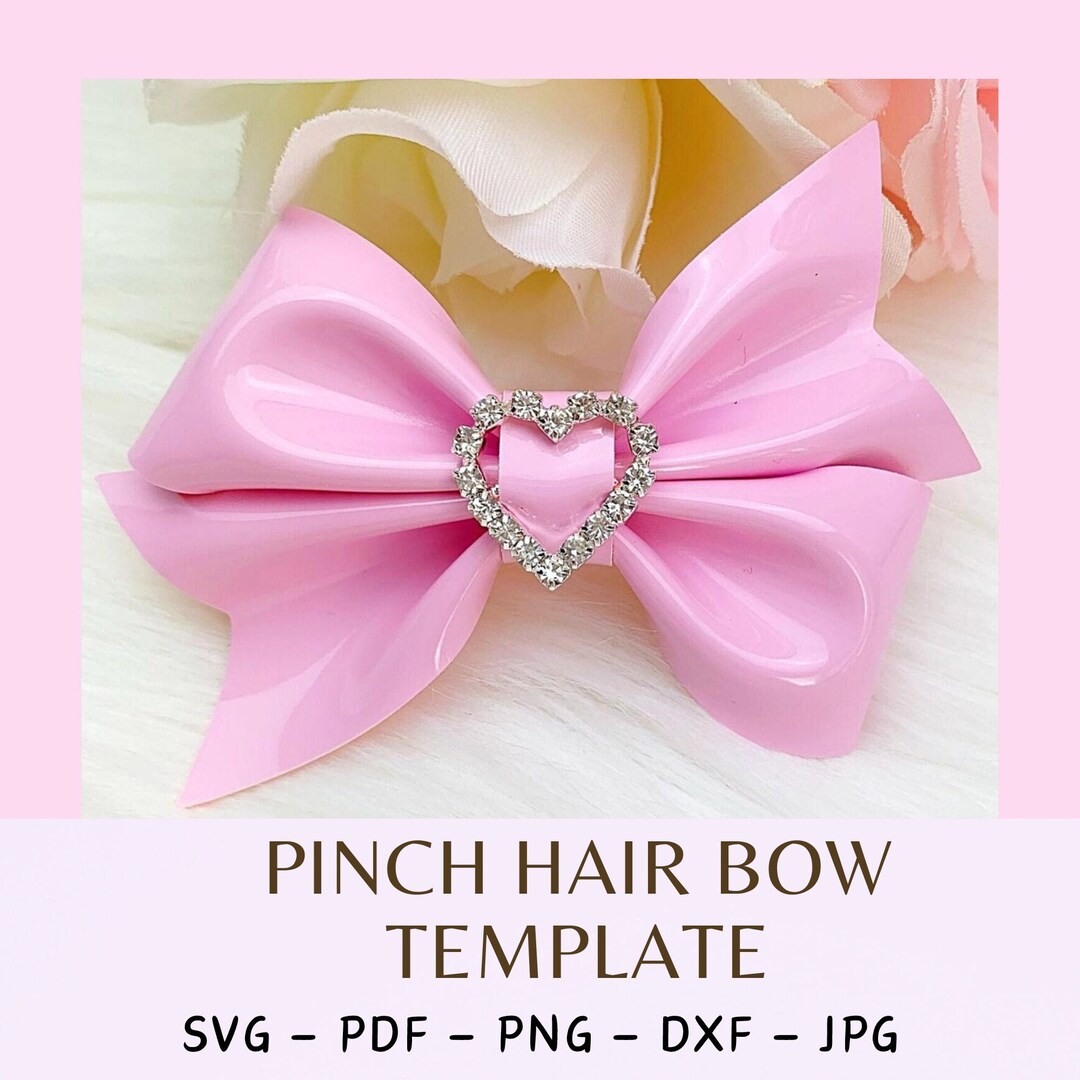 Pinch Hair Bow SVG - Hair Bow Template SVG, PDF - Digital Template ...