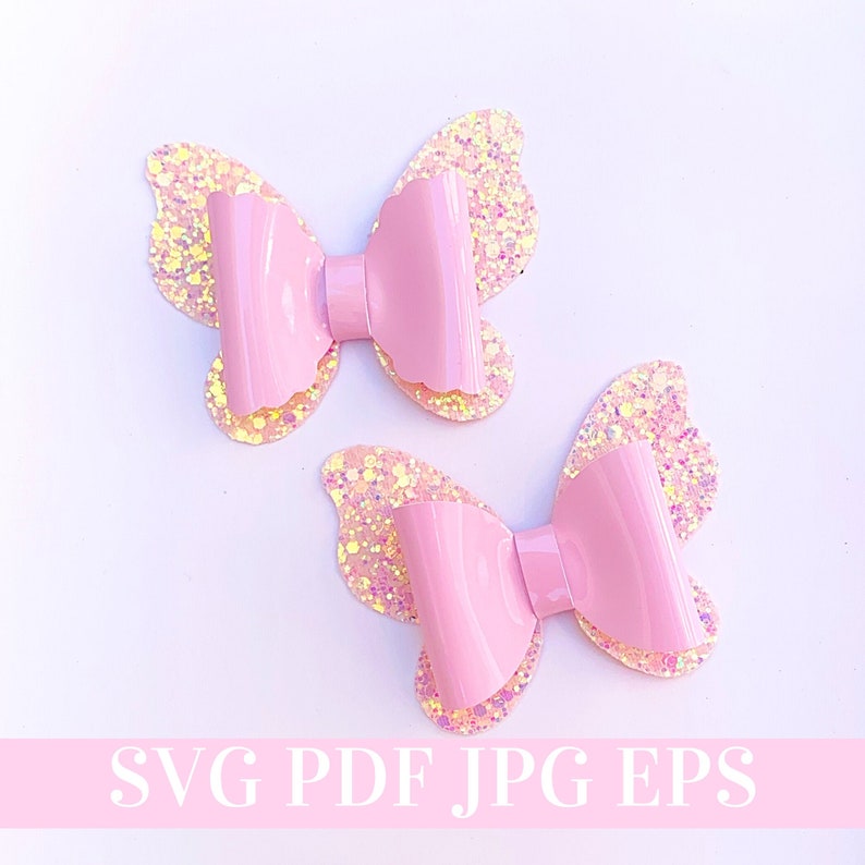 Download Butterfly Hair Bow SVG Hair Bow Template SVG PDF Digital ...