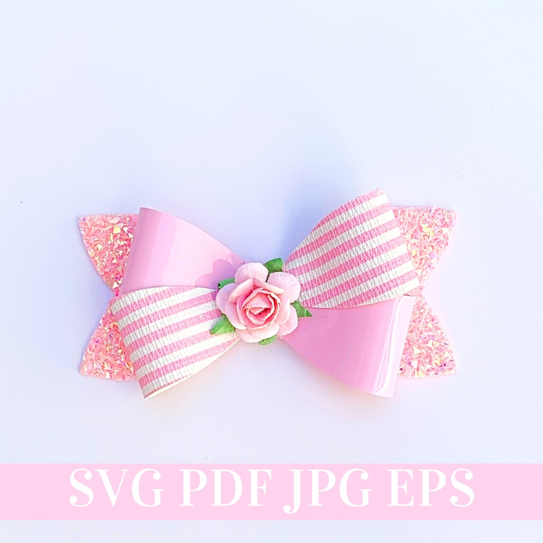 Hair Bow Template SVG Hair Bow SVG, PDF Digital Template Hair Bow ...