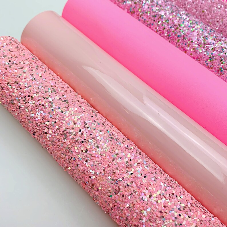 Glitter Fabric for Hair Bows A4 Sheet Faux Leather Fabric Etsy