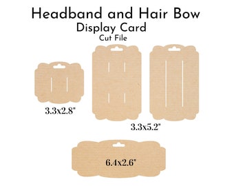 Hair Bow Display Card SVG, Headband Display Cards SVG, Bow Display Template SVG, Hair Bow Template, Silhouette Cut Files, Cricut Cut Files