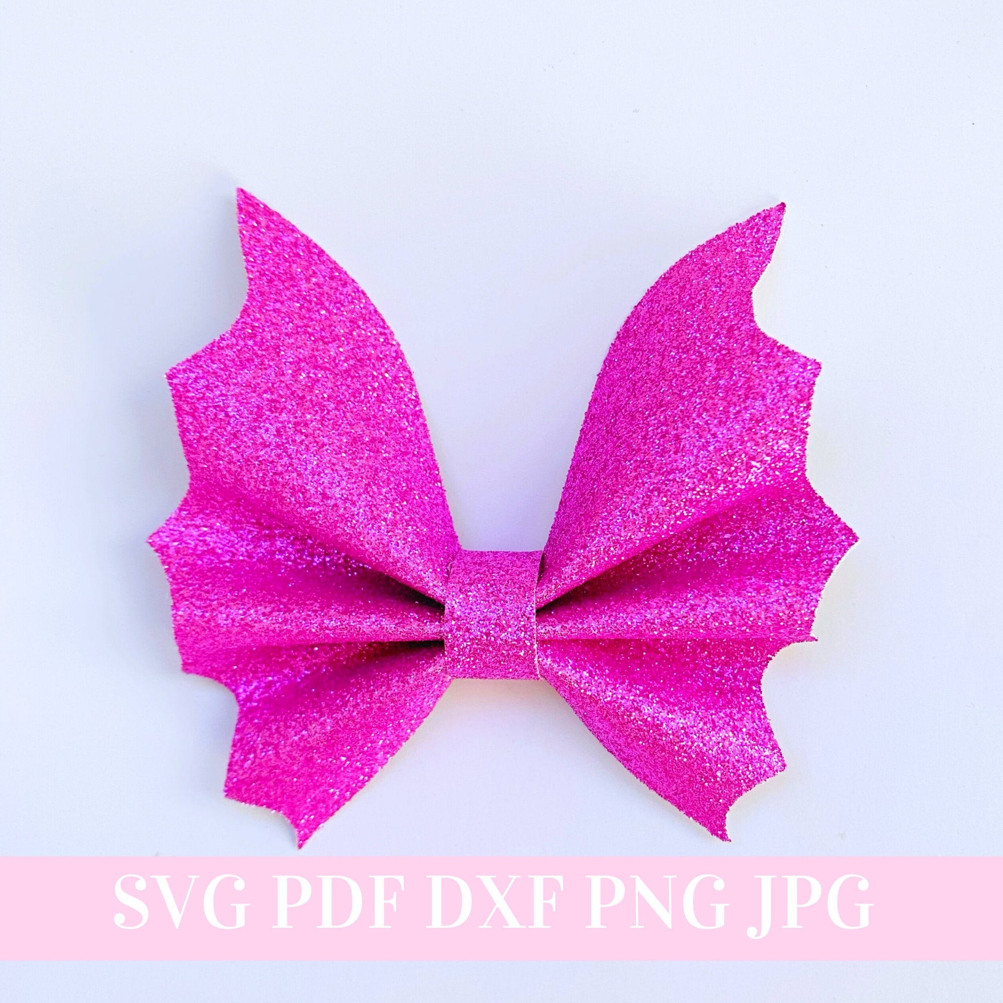 Bat Hair Bow Template SVG Halloween Hair Bow SVG, PDF Digital