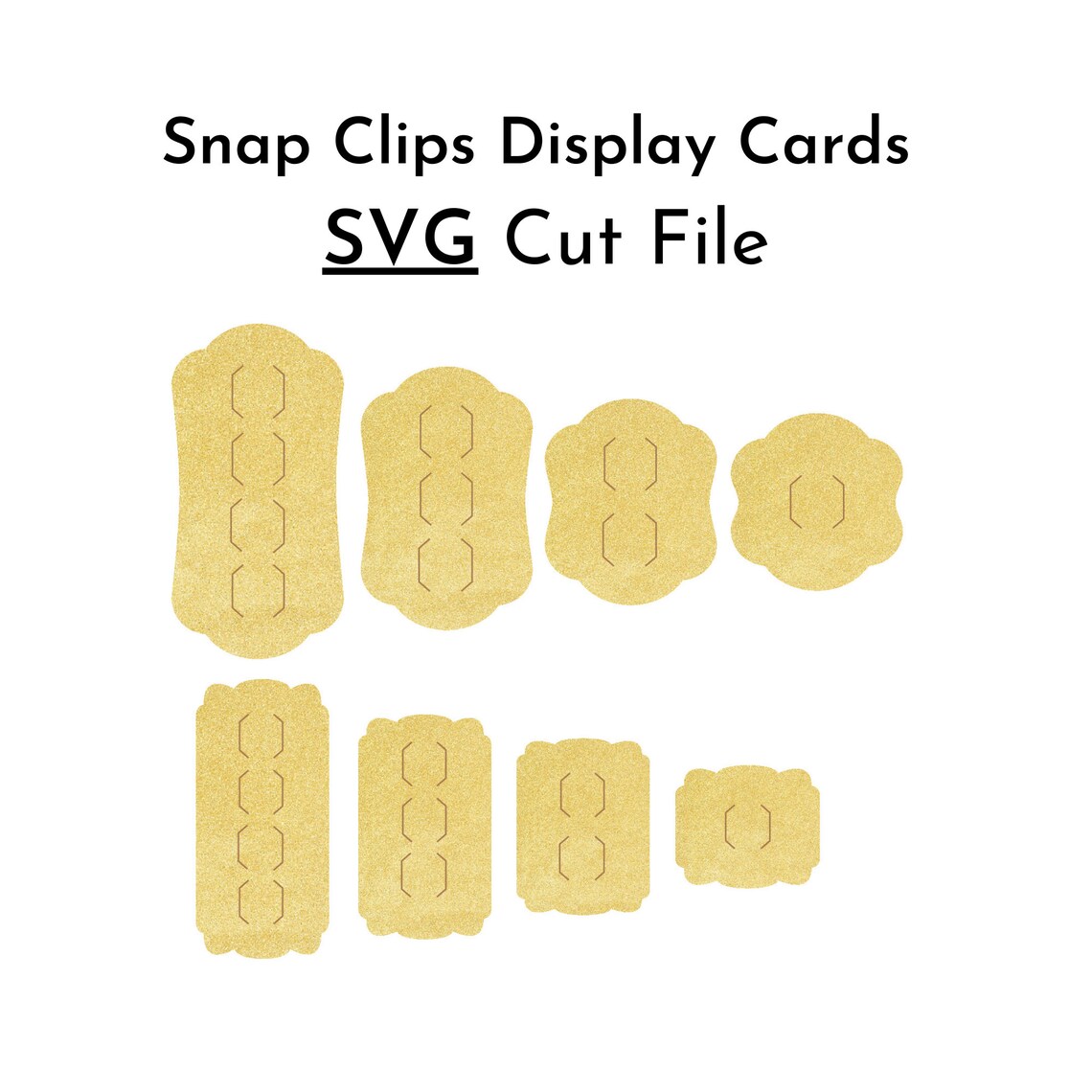 Snap Clips Display Card SVG Hair Clip Display Cards SVG Hair Etsy