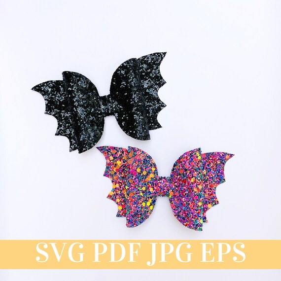 Download Bat Hair Bow Template Svg Halloween Hair Bow Svg Pdf Etsy