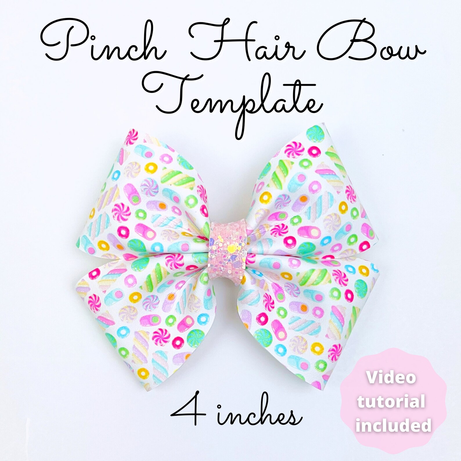 Pinch Hair Bow SVG - Pinch Hair Bow Template SVG, PDF - Digital ...