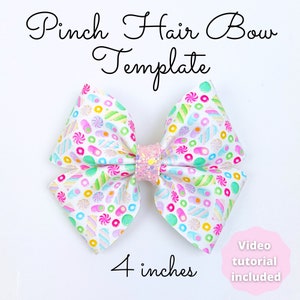 Pinch Hair Bow SVG Pinch Hair Bow Template SVG, PDF Digital Template ...