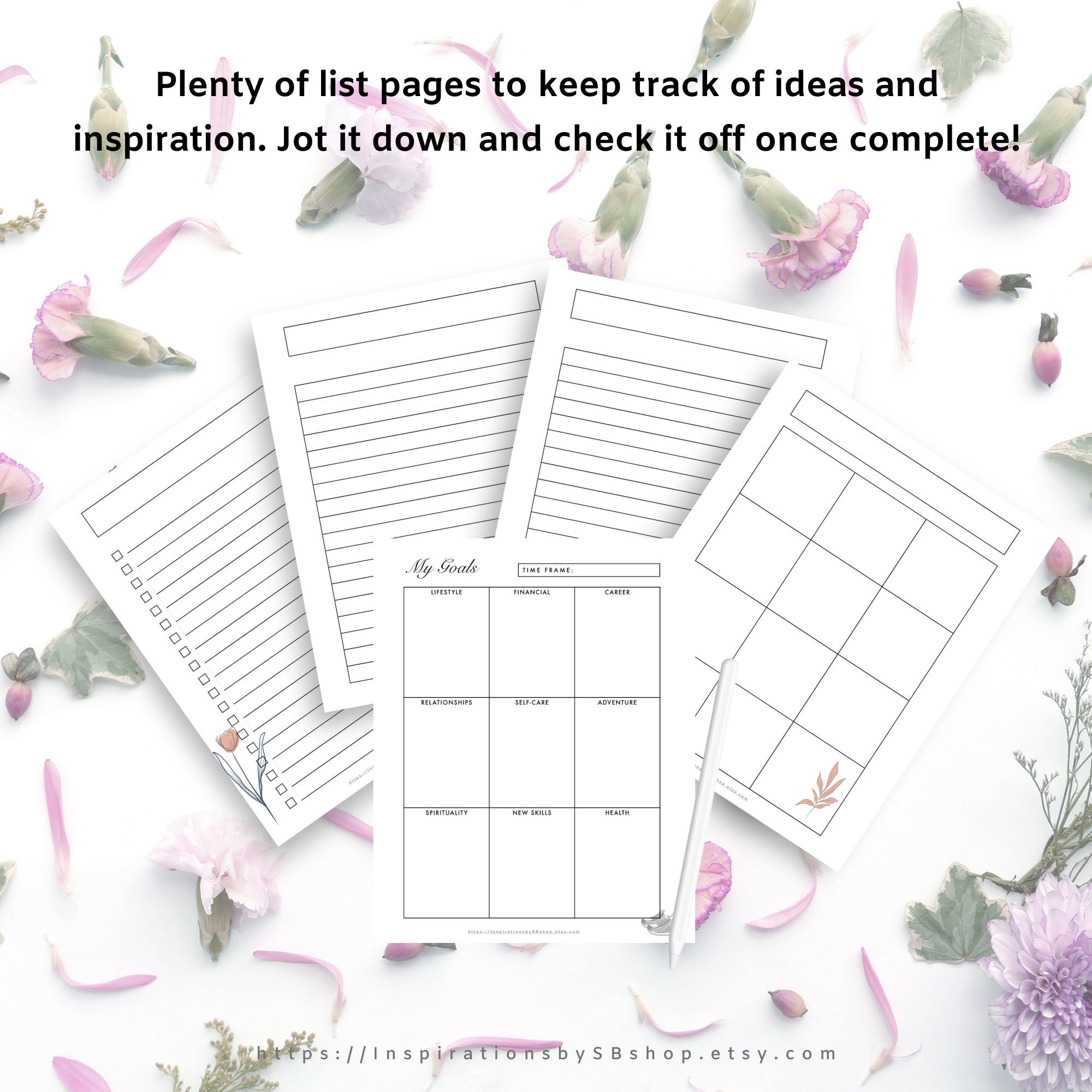 Joyful Floral Digital Printable Planner - Etsy UK
