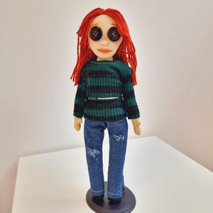 Custom Mini-Me Doll for Coraline Fan, Handmade Custom Plushie made from Photo of Friend, Personalized Birthday Gift for Family and Friends