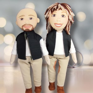 Custom Handmade Couple Dolls, Family Portrait Dolls, Custom Plushie of Family, Anniversary Gift Doll, Christmas Gift for Couples,