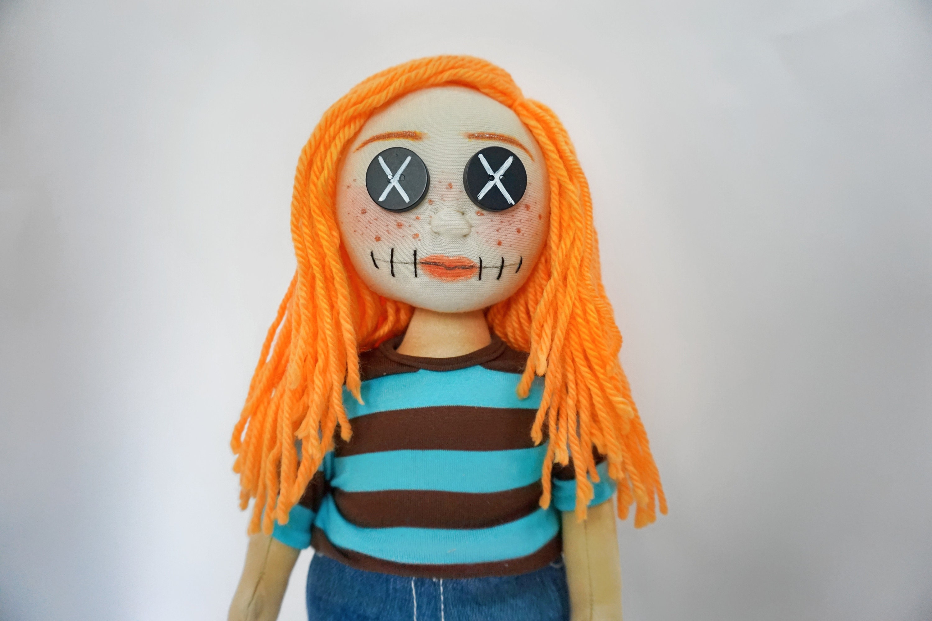 Custom Rag Doll Creepy Rag Doll Gothic Doll Voodoo Doll Etsy