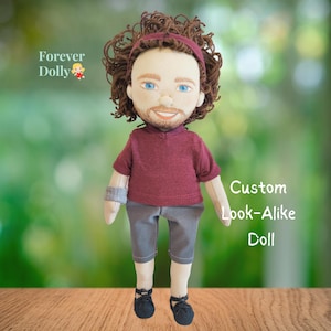 Handmade Look-Alike Doll of Brother, Personalized Doll from photo, Custom Soft Plush Doll, Doll for Boy, Stuffed Doll, Custom Rag Doll,