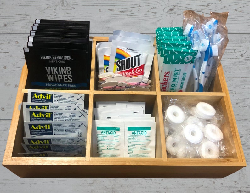 Bathroom Amenities Tray Hospitality Baskets for Weddings Etsy