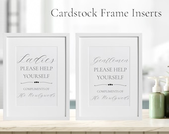 Wedding Amenities Bathroom Sign - Printed Frame Insert