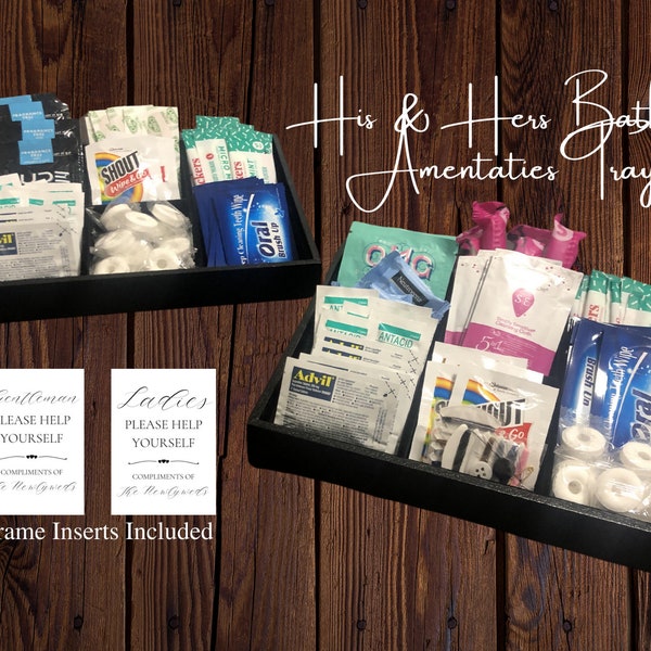 Wedding Bathroom Amenities Baskets- His & Her Options Available