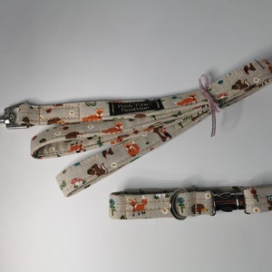 Forest animals collar & lead set (available seperately)