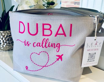 Destination is Calling Travel Bag Gift | Dubai |Travel Document Pouch | Passport | Leaving Present | Travel Gift | Travelling | Storage |