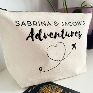 Personalised Travel Bag Gift | Travel Document Pouch | Family Passport Holder | Family Holiday | Toiletries Bag | Travel Gift | Travelling
