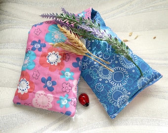 Lavender Eye Pillow: Retro Floral Cotton, Aromatherapy Relaxation