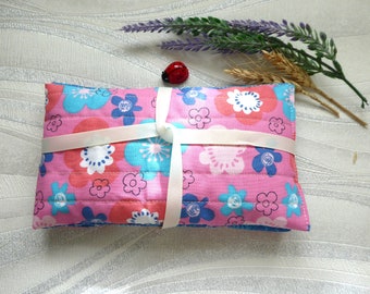 Almohada para ojos de lavanda: algodón floral retro, aromaterapia relajante