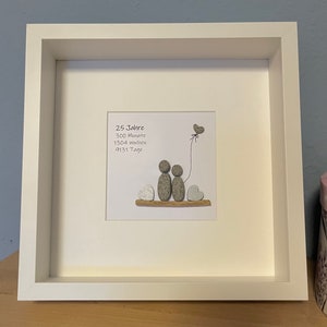 Steinbild silberne Hochzeit Paar Liebe Hochzeitstag 25 Jahre