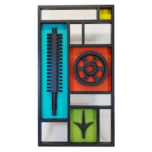 ミッドセントモッドアジェンダ | 木製の鋳物パターンをあしらったモダンな抽象壁彫刻