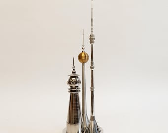 Cloud Busters | Vintage Radio Towers Tabletop Sculpture