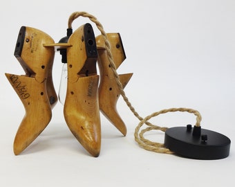 Shoe Last Pendant Light | Vintage Hanging Lamp Decor