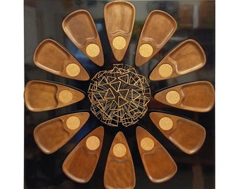 Sunflower | Mid-Century Modern-Style Wall Sculpture