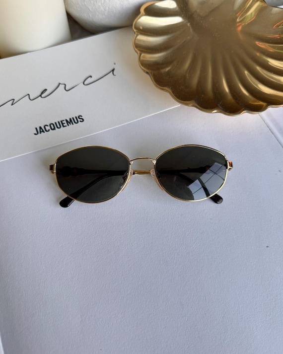 Authentic Round Vintage Sunglasses, 90s Made Sunglasses, New Old Stock  Sunglasses, Made in Italy Vintage Glasses with brown lenses