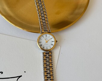 90's Gold Plated Vintage Watch, Swiss Quartz New Old Stock