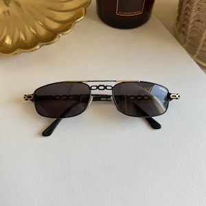 Deadstock Unisex Vintage Sunglasses, Black Frame Vintage Sunglasses, 90s Made Sunglasses, New Old Stock, Made in Italy