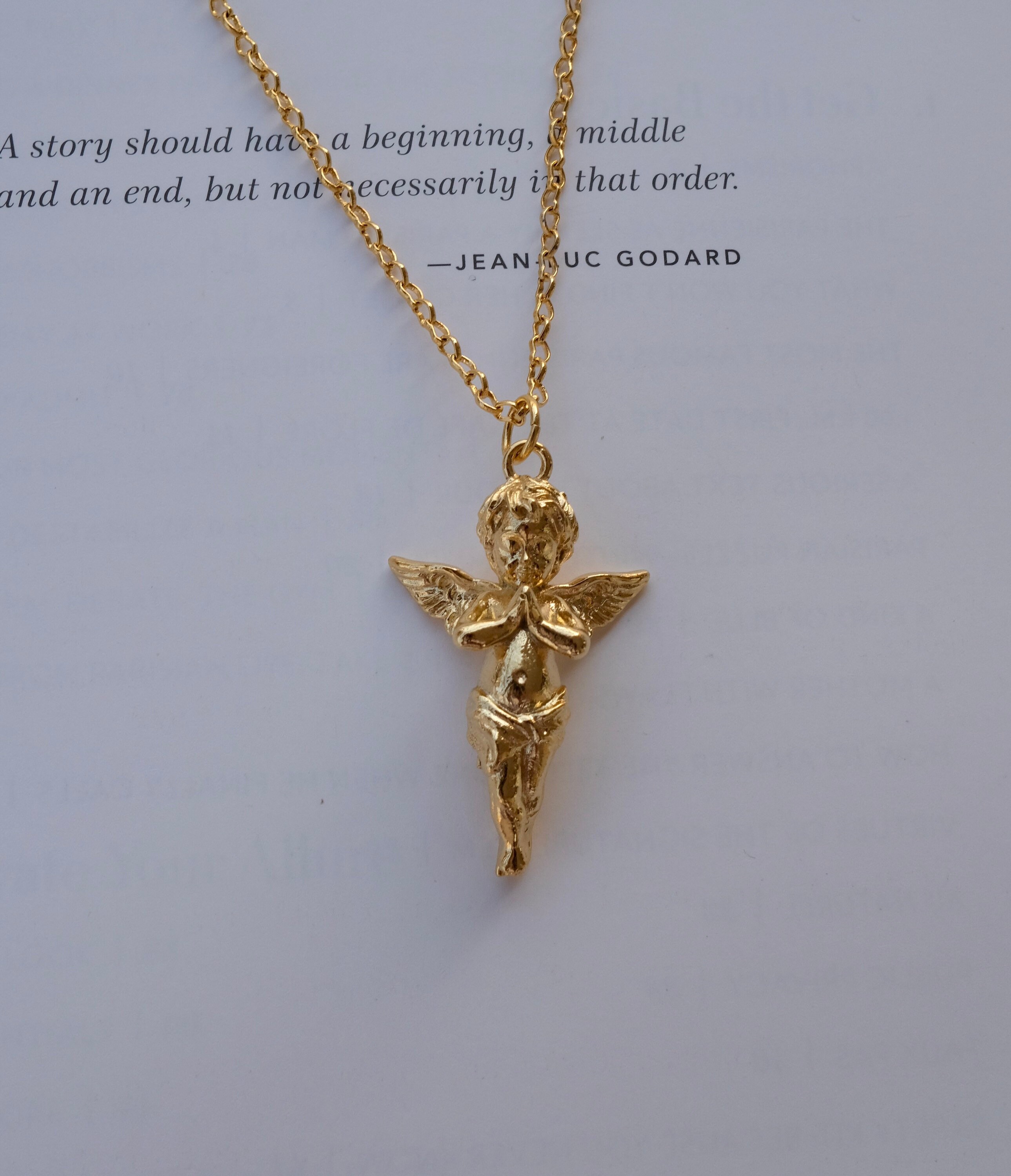 Baby Angel Necklace Etsy