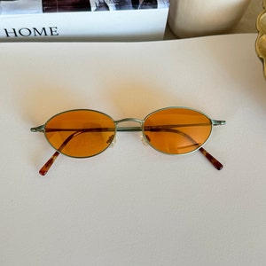 Deadstock Vintage Sunglasses, 90’s Production Vintage Sunglasses, New Old Stock Sunglasses, Orange tinted lenses, gift for her