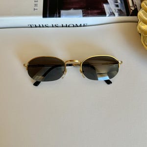 90s Vintage Gold Frame Sunglasses, Deadstock Vintage Sunglasses, New Old Stock Vintage Glasses, Vintage Glasses Made in Italy, gift for her