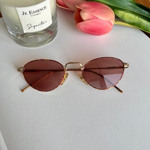 Vintage Cat Eye Sunglasses, Deadstock Vintage Sunglasses, New Old Stock Sunglasses, Red Tinted Lenses, 90s Made Vintage Sunglasses