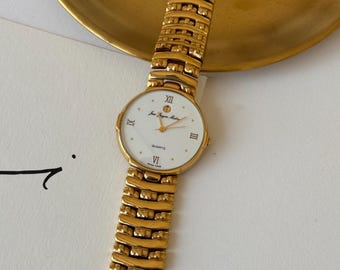 Women’s Vintage Gold Plated Watch, 90s Deadstock Vintage Watch, New Old Stock Swiss Quartz Vintage Watch, gift for her